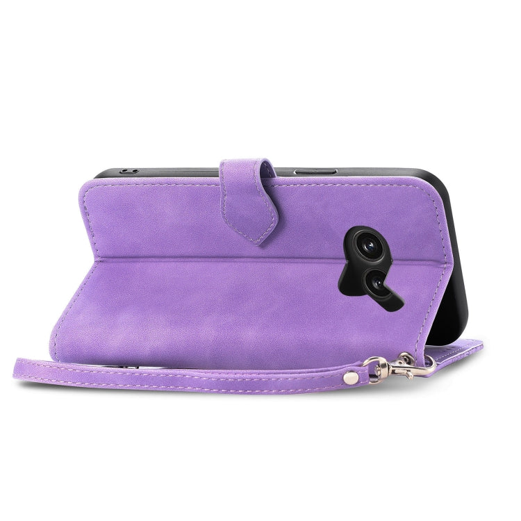 For Nothing Phone 2a Plus Embossed Flower Zipper Leather Phone Case