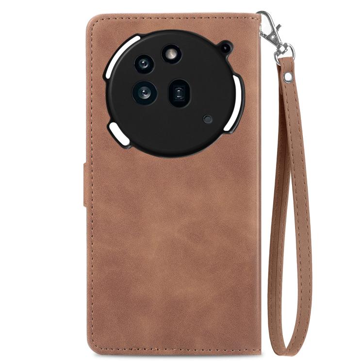 For Nothing Phone 3a Embossed Flower Zipper Leather Phone Case