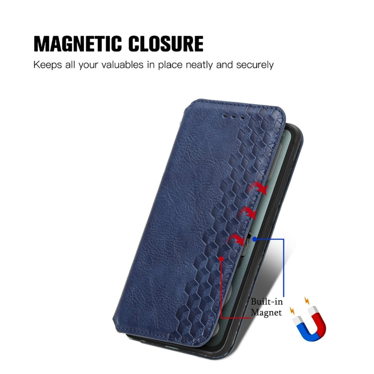 For Nothing CMF Phone 1 Cubic Grid Pressed Magnetic Leather Phone Case