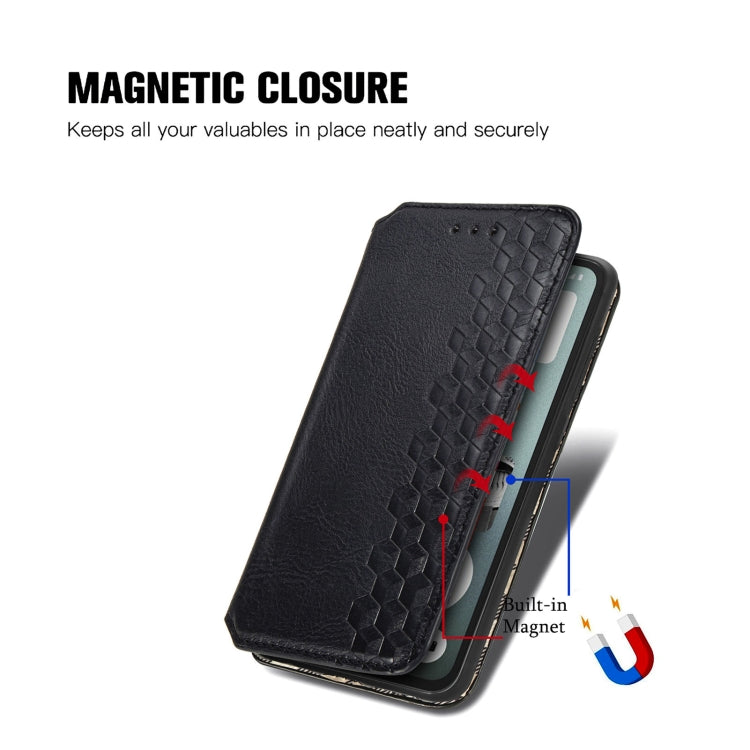 For Nothing CMF Phone 1 Cubic Grid Pressed Magnetic Leather Phone Case