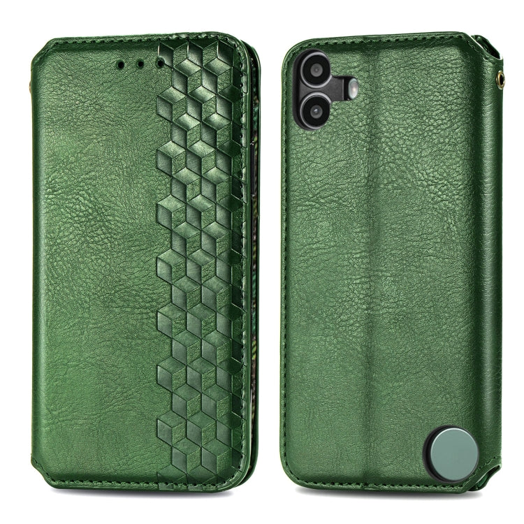 For Nothing CMF Phone 1 Cubic Grid Pressed Magnetic Leather Phone Case