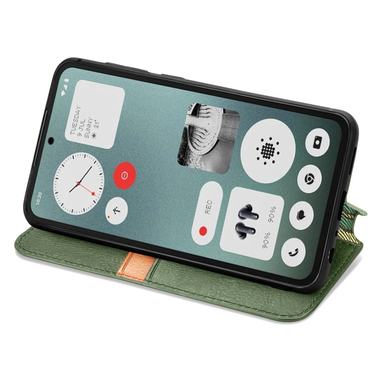 For Nothing CMF Phone 1 Cubic Grid Pressed Magnetic Leather Phone Case