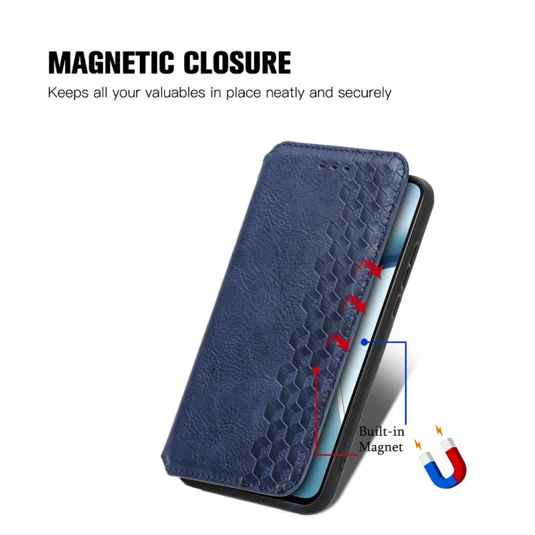 For Nothing Phone 2a Plus Cubic Grid Pressed Magnetic Leather Phone Case