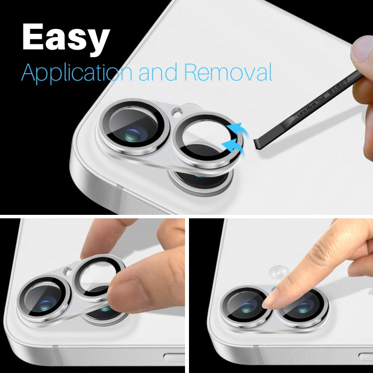 For iPhone 16 / 16 Plus NORTHJO Matte Camera Lens Protector Tempered Glass Rear Lens Film