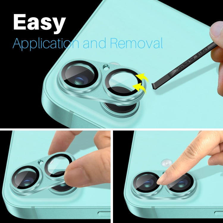 For iPhone 16 / 16 Plus NORTHJO Matte Camera Lens Protector Tempered Glass Rear Lens Film