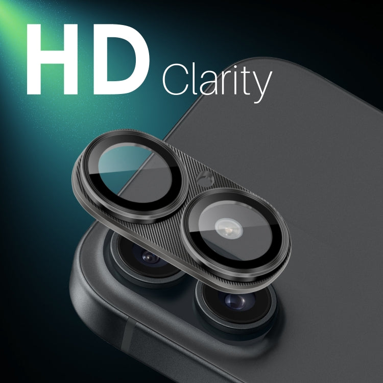 For iPhone 16 / 16 Plus NORTHJO CD Vein Camera Lens Protector Tempered Glass Rear Lens Film