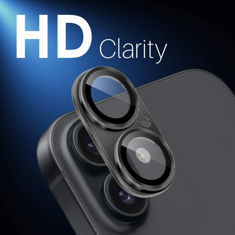 For iPhone 16 / 16 Plus NORTHJO CD Vein Camera Lens Protector Tempered Glass Rear Lens Film
