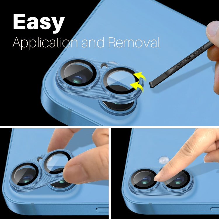 For iPhone 16 / 16 Plus NORTHJO CD Vein Camera Lens Protector Tempered Glass Rear Lens Film