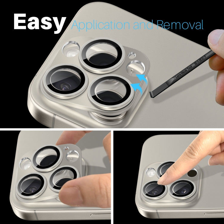 For iPhone 16 Pro / 16 Pro Max NORTHJO CD Vein Camera Lens Protector Tempered Glass Rear Lens Film