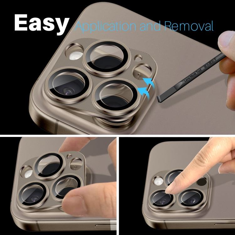 For iPhone 16 Pro / 16 Pro Max NORTHJO CD Vein Camera Lens Protector Tempered Glass Rear Lens Film