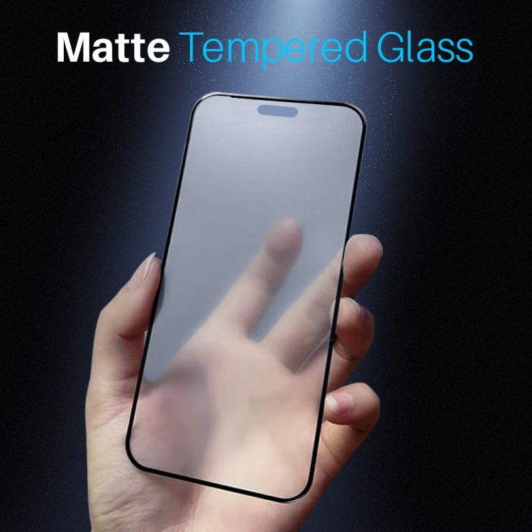 For iPhone 15 NORTHJO Matte Silkscreen Anti-Fingerprint Tempered Glass Film