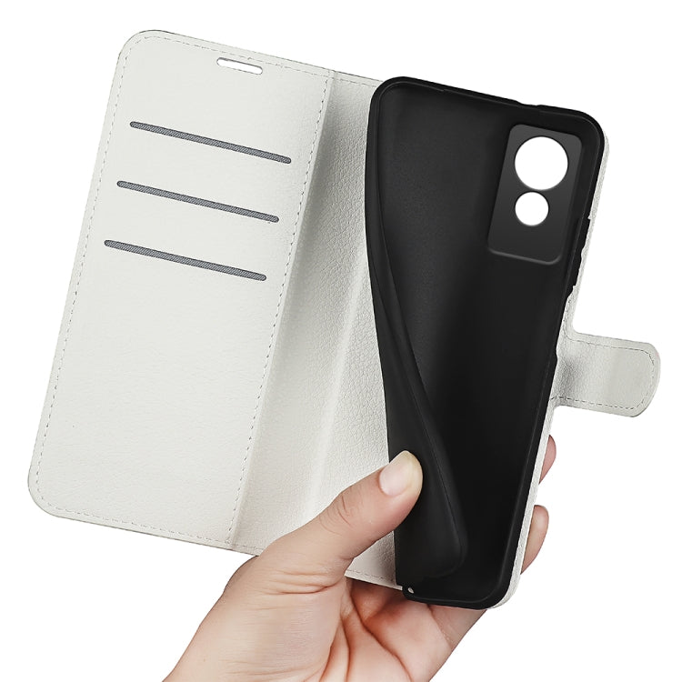 For TCL 501 Litchi Texture Horizontal Flip Leather Phone Case with Holder
