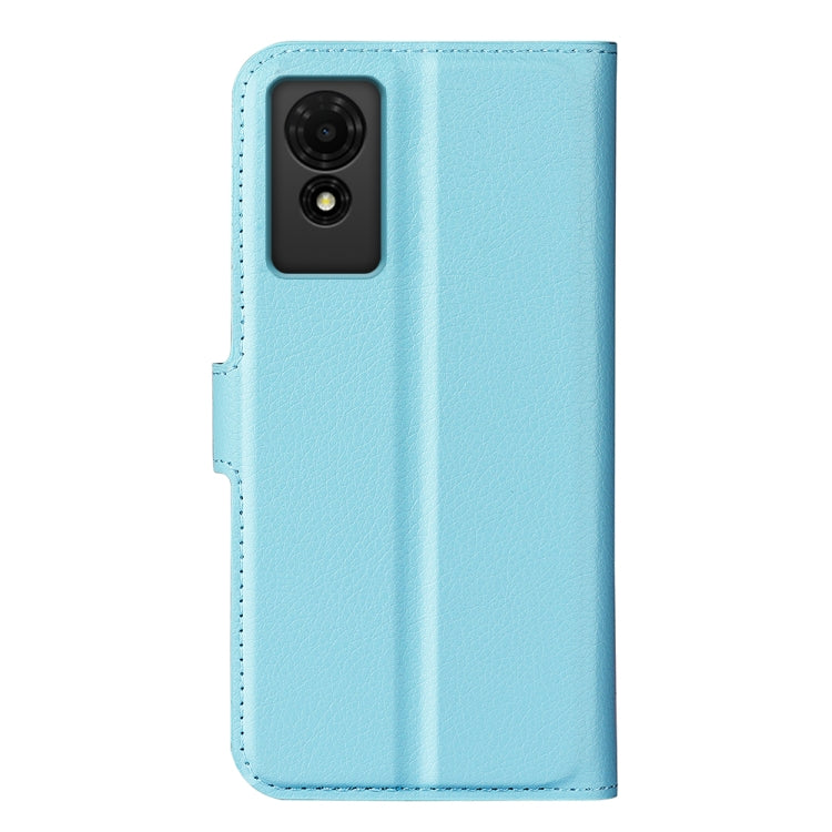 For TCL 501 Litchi Texture Horizontal Flip Leather Phone Case with Holder