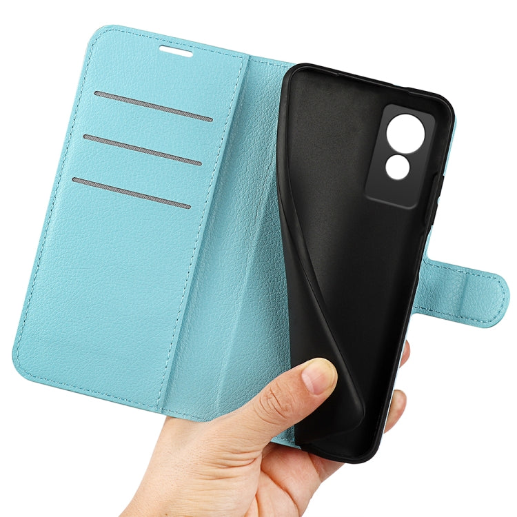 For TCL 501 Litchi Texture Horizontal Flip Leather Phone Case with Holder