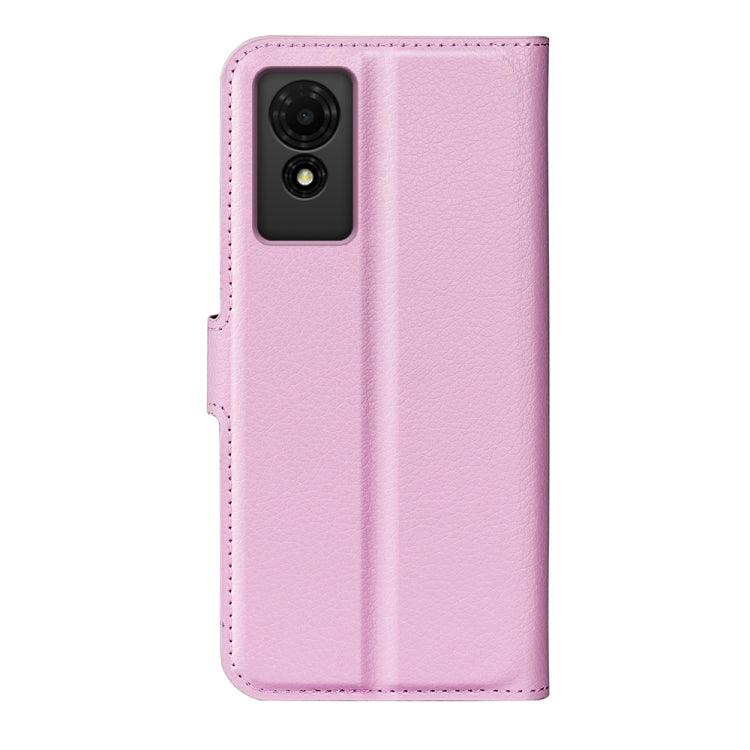 For TCL 501 Litchi Texture Horizontal Flip Leather Phone Case with Holder
