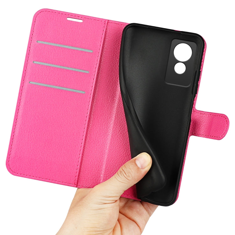 For TCL 501 Litchi Texture Horizontal Flip Leather Phone Case with Holder
