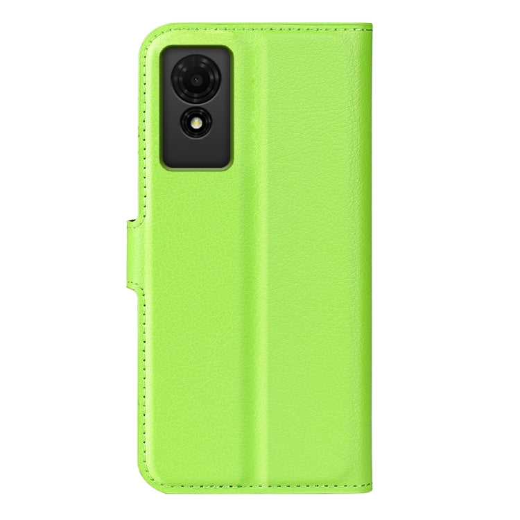 For TCL 501 Litchi Texture Horizontal Flip Leather Phone Case with Holder