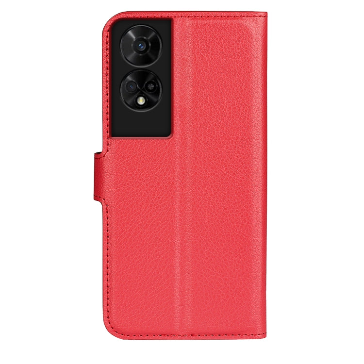 For TCL 50 5G Litchi Texture Horizontal Flip Leather Phone Case with Holder