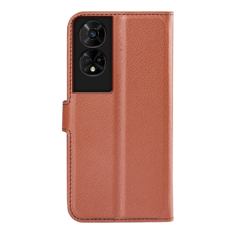 For TCL 50 5G Litchi Texture Horizontal Flip Leather Phone Case with Holder