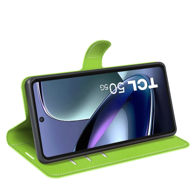 For TCL 50 5G Litchi Texture Horizontal Flip Leather Phone Case with Holder