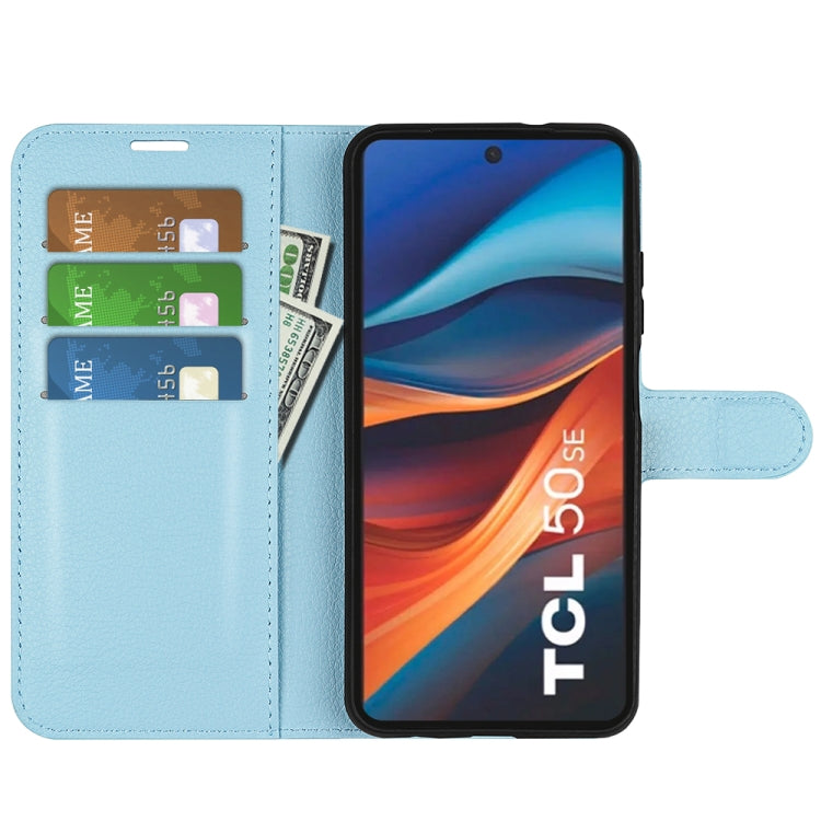 For TCL 50 SE Litchi Texture Horizontal Flip Leather Phone Case with Holder