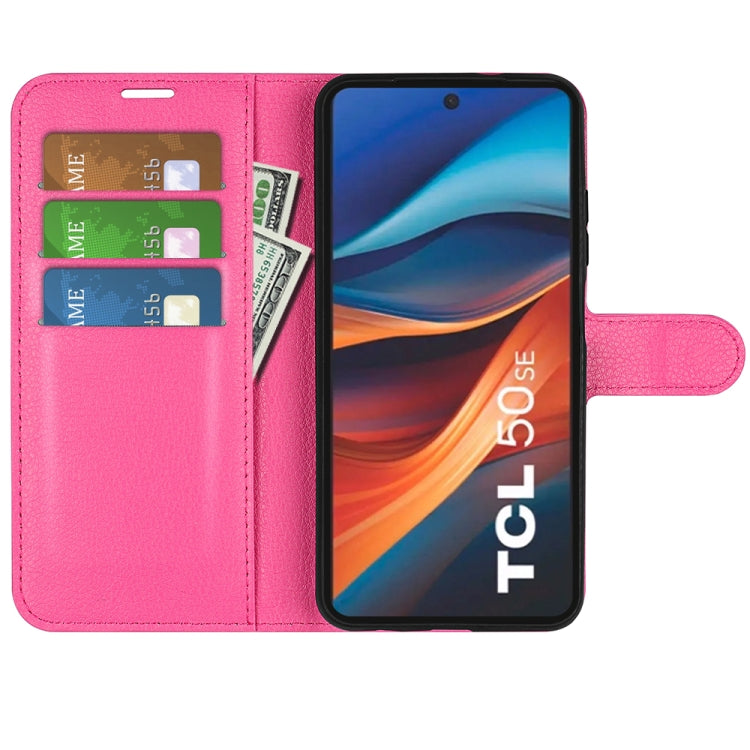 For TCL 50 SE Litchi Texture Horizontal Flip Leather Phone Case with Holder