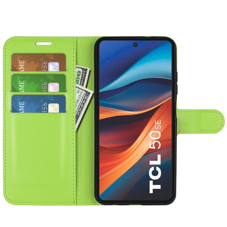 For TCL 50 SE Litchi Texture Horizontal Flip Leather Phone Case with Holder