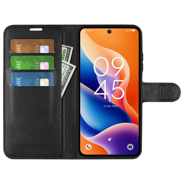 For TCL 605 / 60 SE Litchi Texture Horizontal Flip Leather Phone Case with Holder