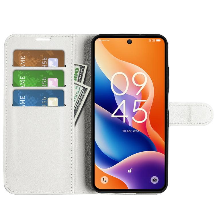 For TCL 605 / 60 SE Litchi Texture Horizontal Flip Leather Phone Case with Holder