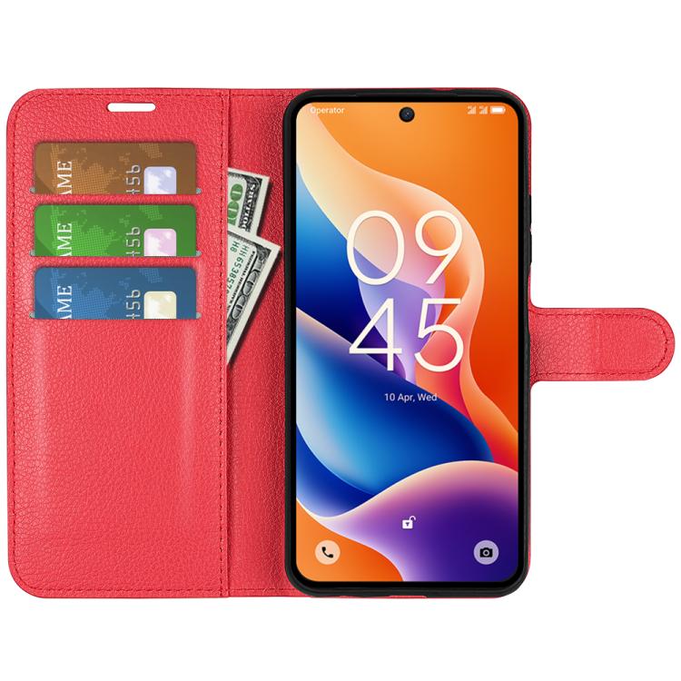 For TCL 605 / 60 SE Litchi Texture Horizontal Flip Leather Phone Case with Holder