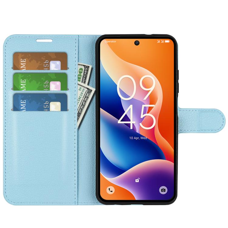 For TCL 605 / 60 SE Litchi Texture Horizontal Flip Leather Phone Case with Holder
