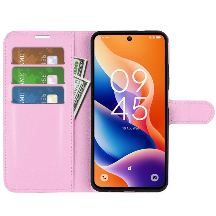 For TCL 605 / 60 SE Litchi Texture Horizontal Flip Leather Phone Case with Holder