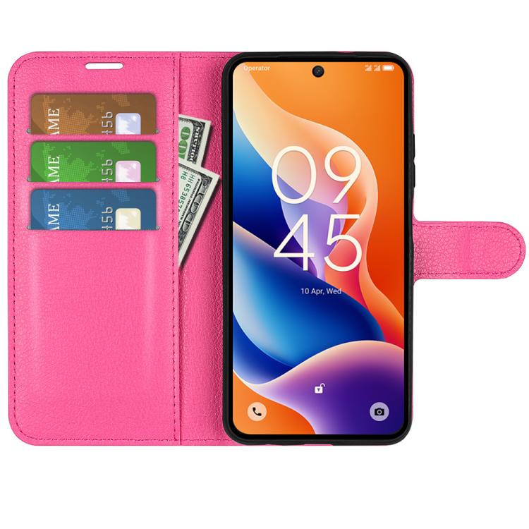 For TCL 605 / 60 SE Litchi Texture Horizontal Flip Leather Phone Case with Holder
