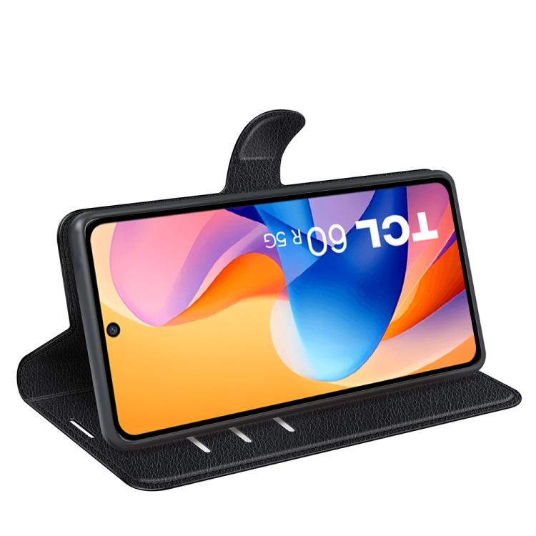 For TCL 60R 5G / 60 5G Litchi Texture Horizontal Flip Leather Phone Case with Holder