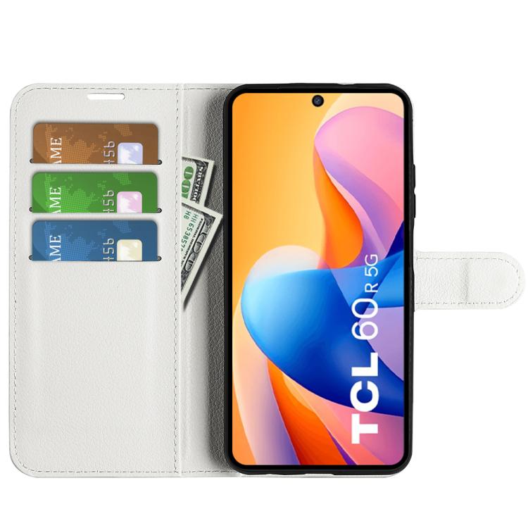 For TCL 60R 5G / 60 5G Litchi Texture Horizontal Flip Leather Phone Case with Holder