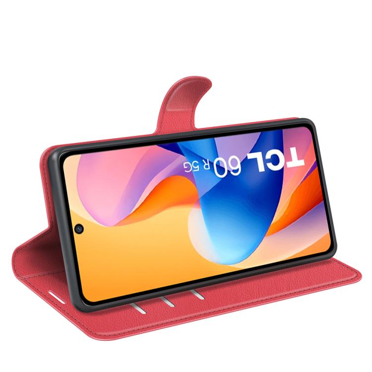 For TCL 60R 5G / 60 5G Litchi Texture Horizontal Flip Leather Phone Case with Holder