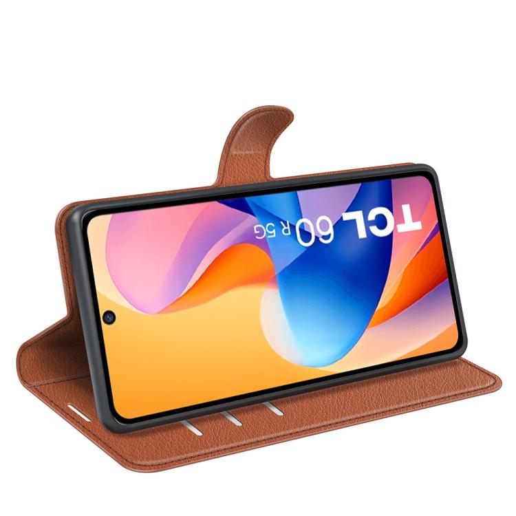 For TCL 60R 5G / 60 5G Litchi Texture Horizontal Flip Leather Phone Case with Holder