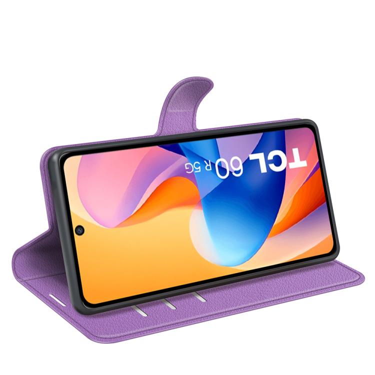 For TCL 60R 5G / 60 5G Litchi Texture Horizontal Flip Leather Phone Case with Holder