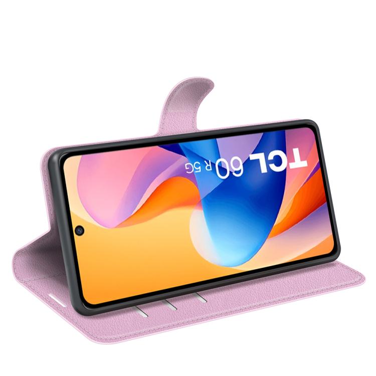 For TCL 60R 5G / 60 5G Litchi Texture Horizontal Flip Leather Phone Case with Holder