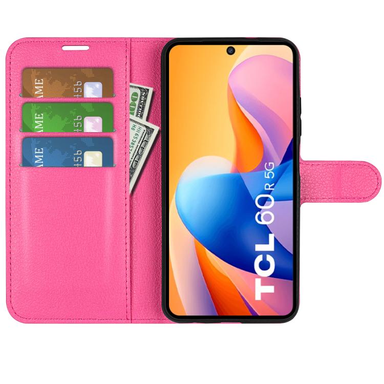 For TCL 60R 5G / 60 5G Litchi Texture Horizontal Flip Leather Phone Case with Holder