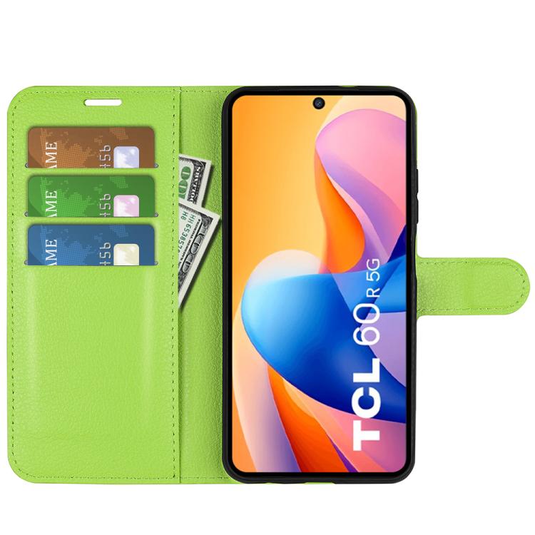For TCL 60R 5G / 60 5G Litchi Texture Horizontal Flip Leather Phone Case with Holder