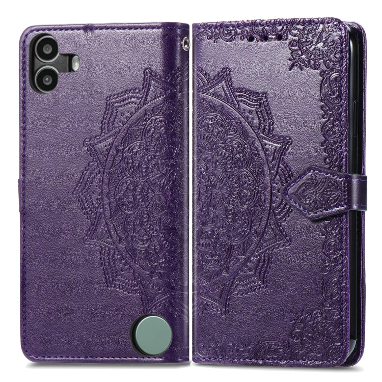 For Nothing CMF Phone 1 Mandala Flower Embossed Leather Phone Case