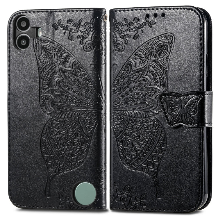 For Nothing CMF Phone 1 Butterfly Love Flower Embossed Leather Phone Case