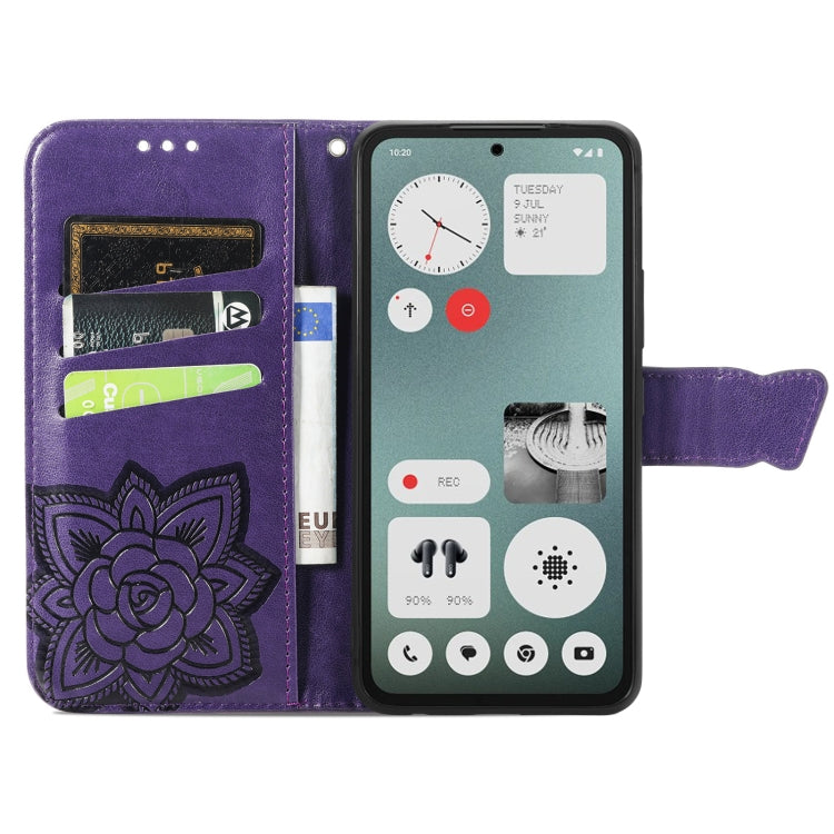 For Nothing CMF Phone 1 Butterfly Love Flower Embossed Leather Phone Case