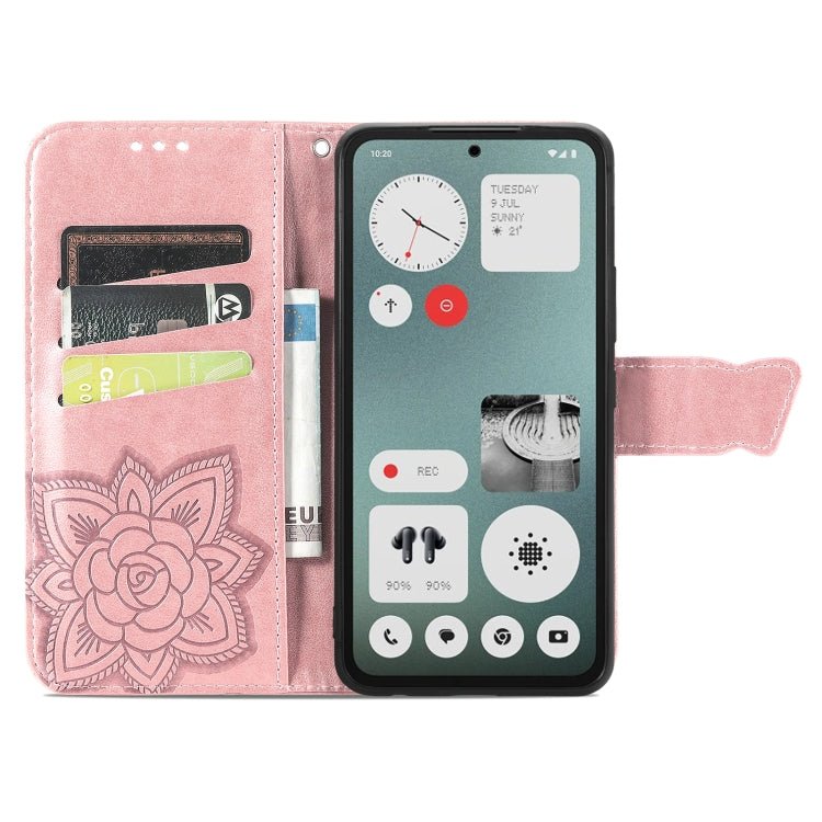 For Nothing CMF Phone 1 Butterfly Love Flower Embossed Leather Phone Case
