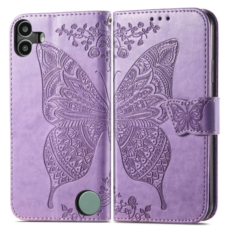For Nothing CMF Phone 1 Butterfly Love Flower Embossed Leather Phone Case