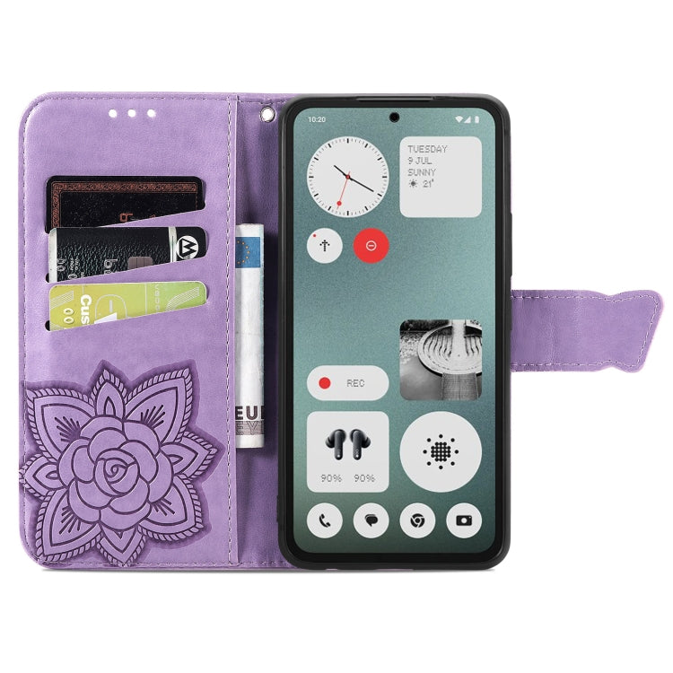 For Nothing CMF Phone 1 Butterfly Love Flower Embossed Leather Phone Case