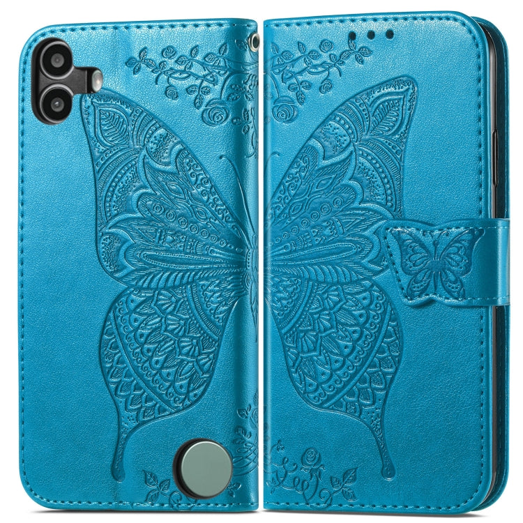 For Nothing CMF Phone 1 Butterfly Love Flower Embossed Leather Phone Case