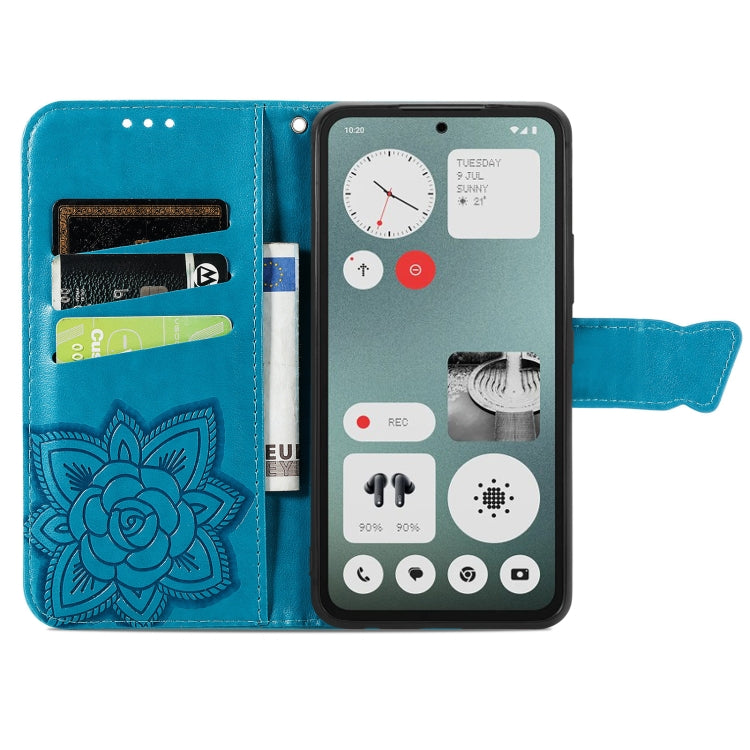 For Nothing CMF Phone 1 Butterfly Love Flower Embossed Leather Phone Case