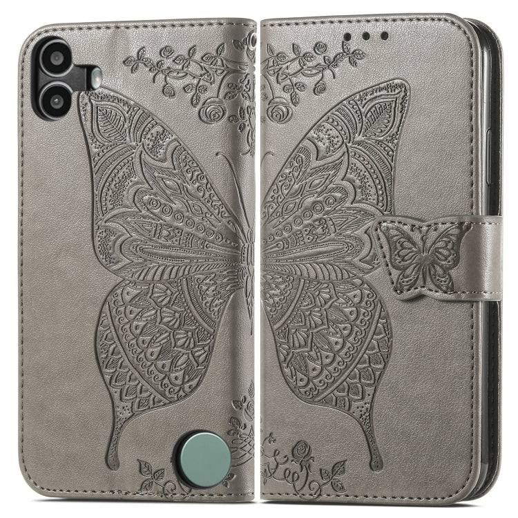 For Nothing CMF Phone 1 Butterfly Love Flower Embossed Leather Phone Case